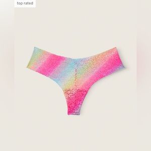PINK Lacy Rainbow Thong Panty M